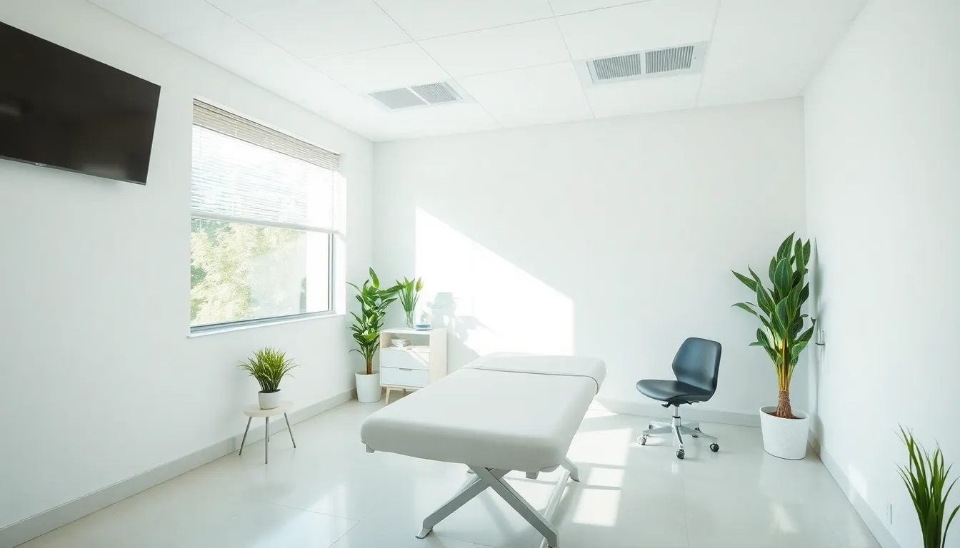 Professional chiropractic treatment room