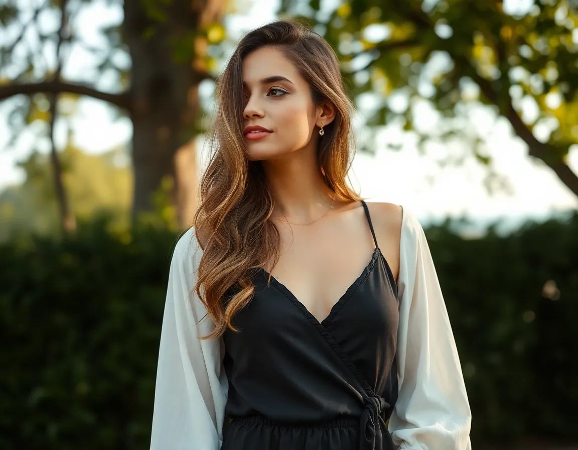 Woman wearing sustainable fashion