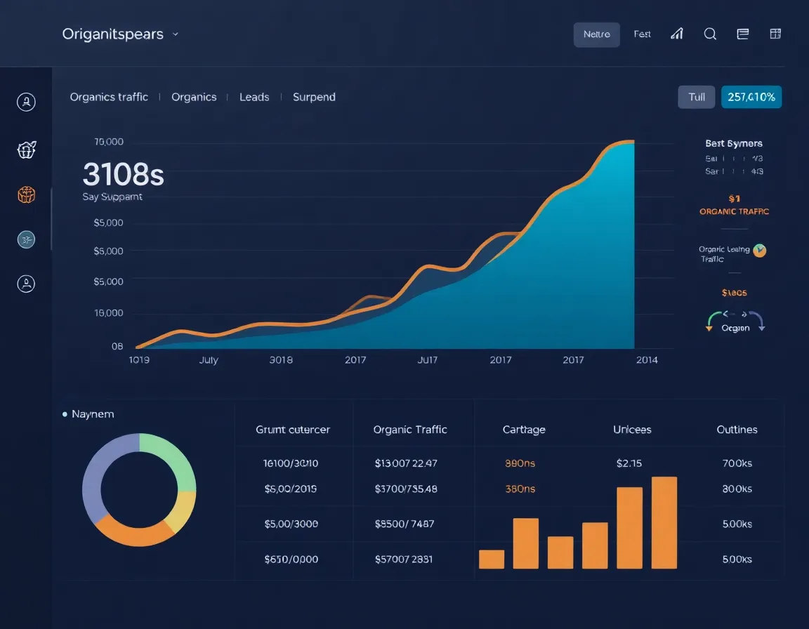 Growth chart showing increase in leads
