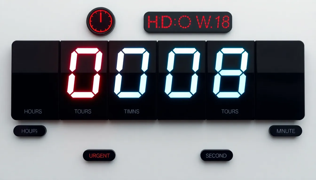 Countdown timer showing limited time offer