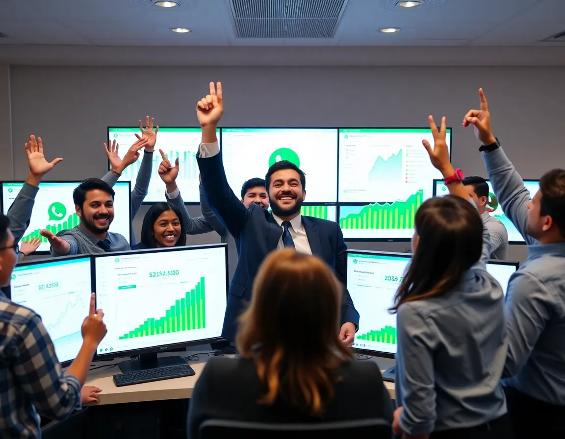 Team celebrating automation success