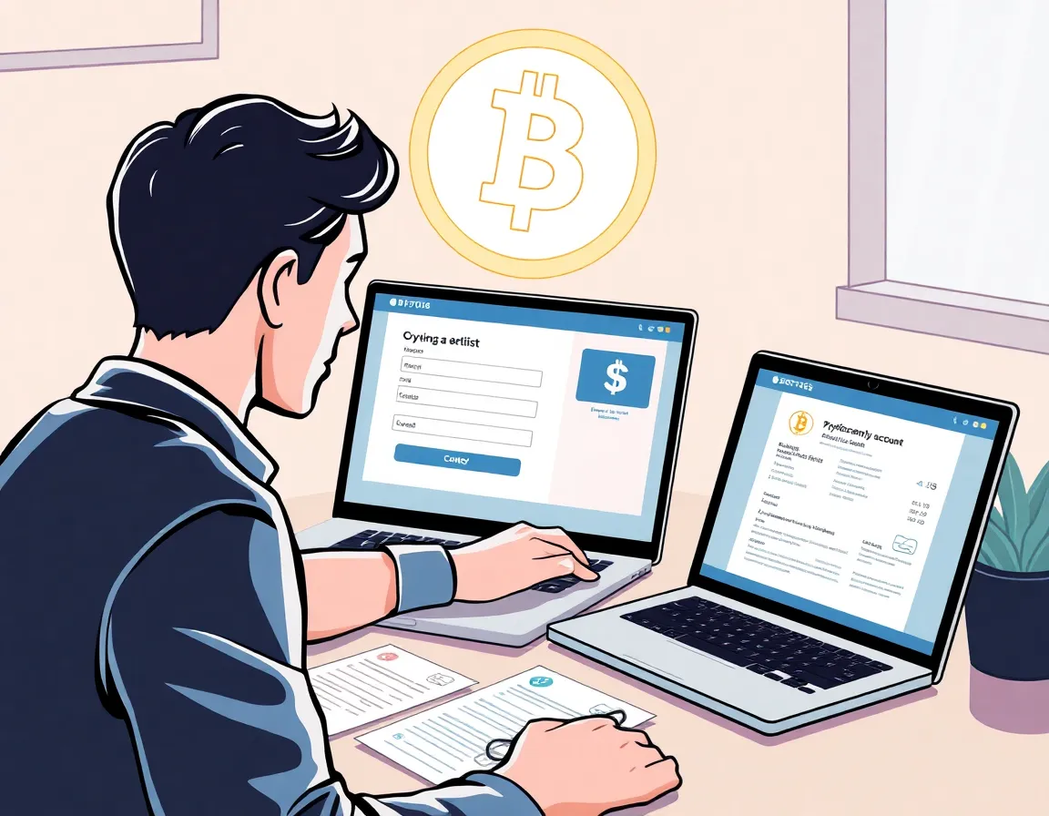 Account setup process illustration