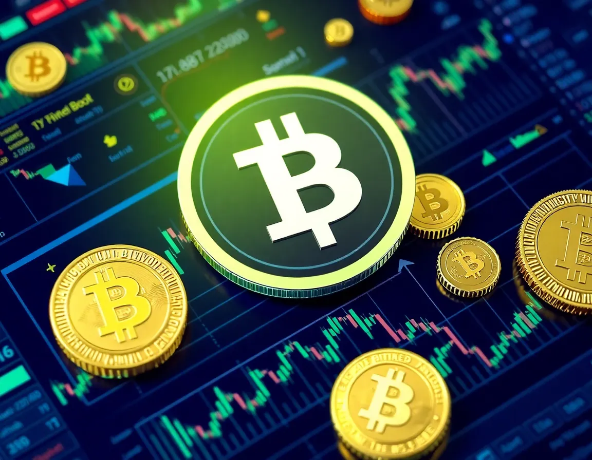 Cryptocurrency exchange concept illustration