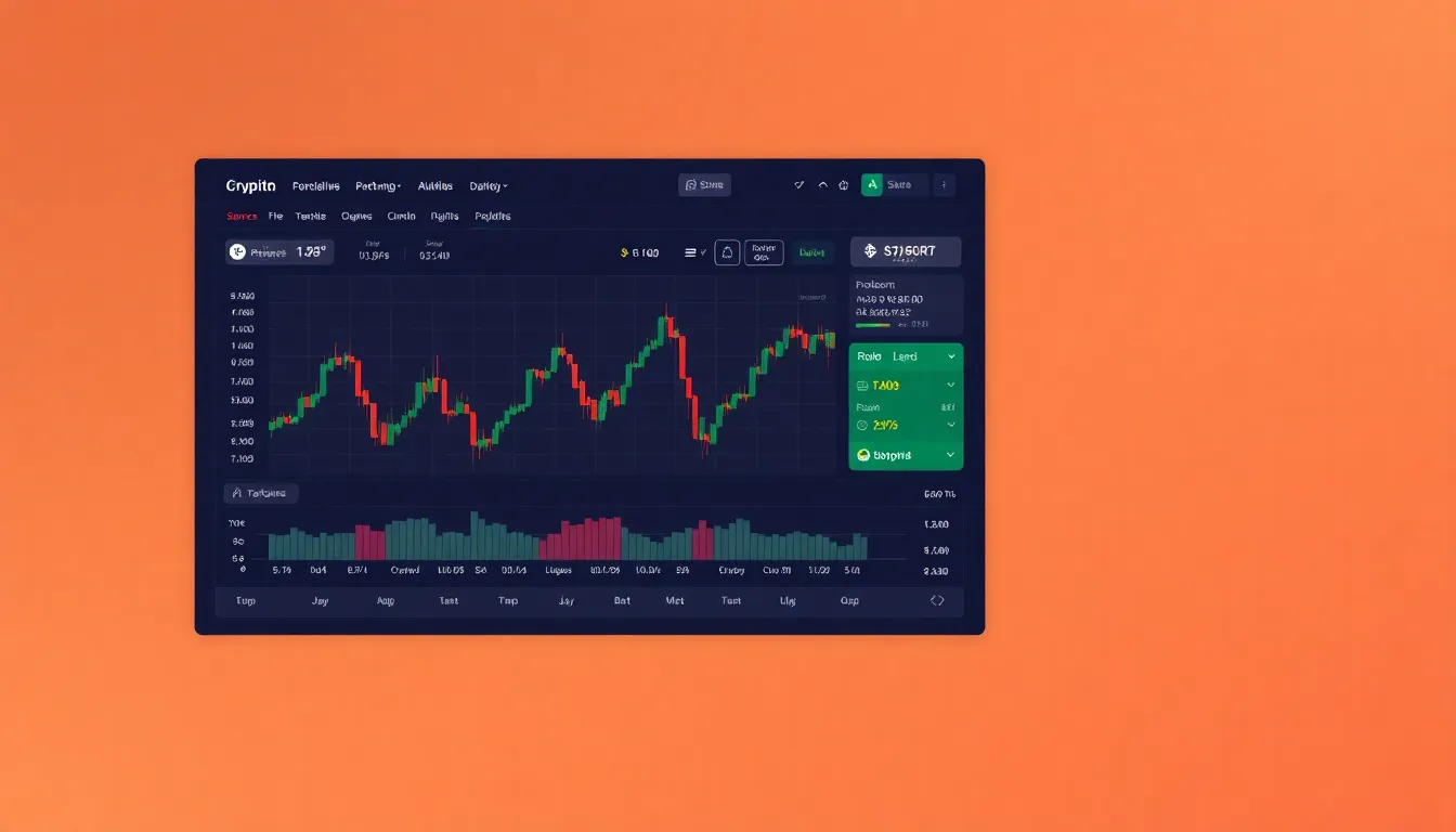 Cryptocurrency exchange platform interface