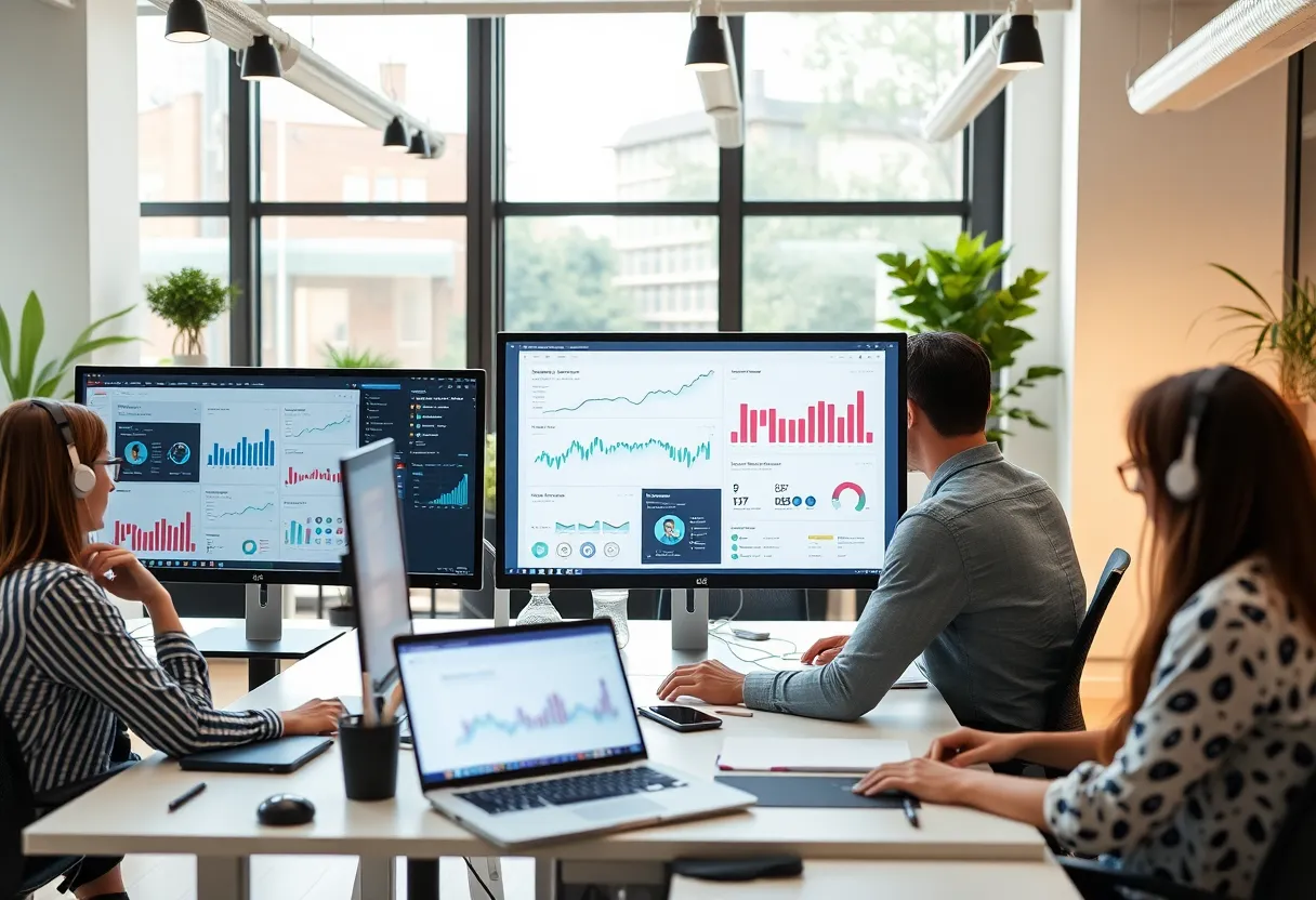 Creative team working on digital strategy