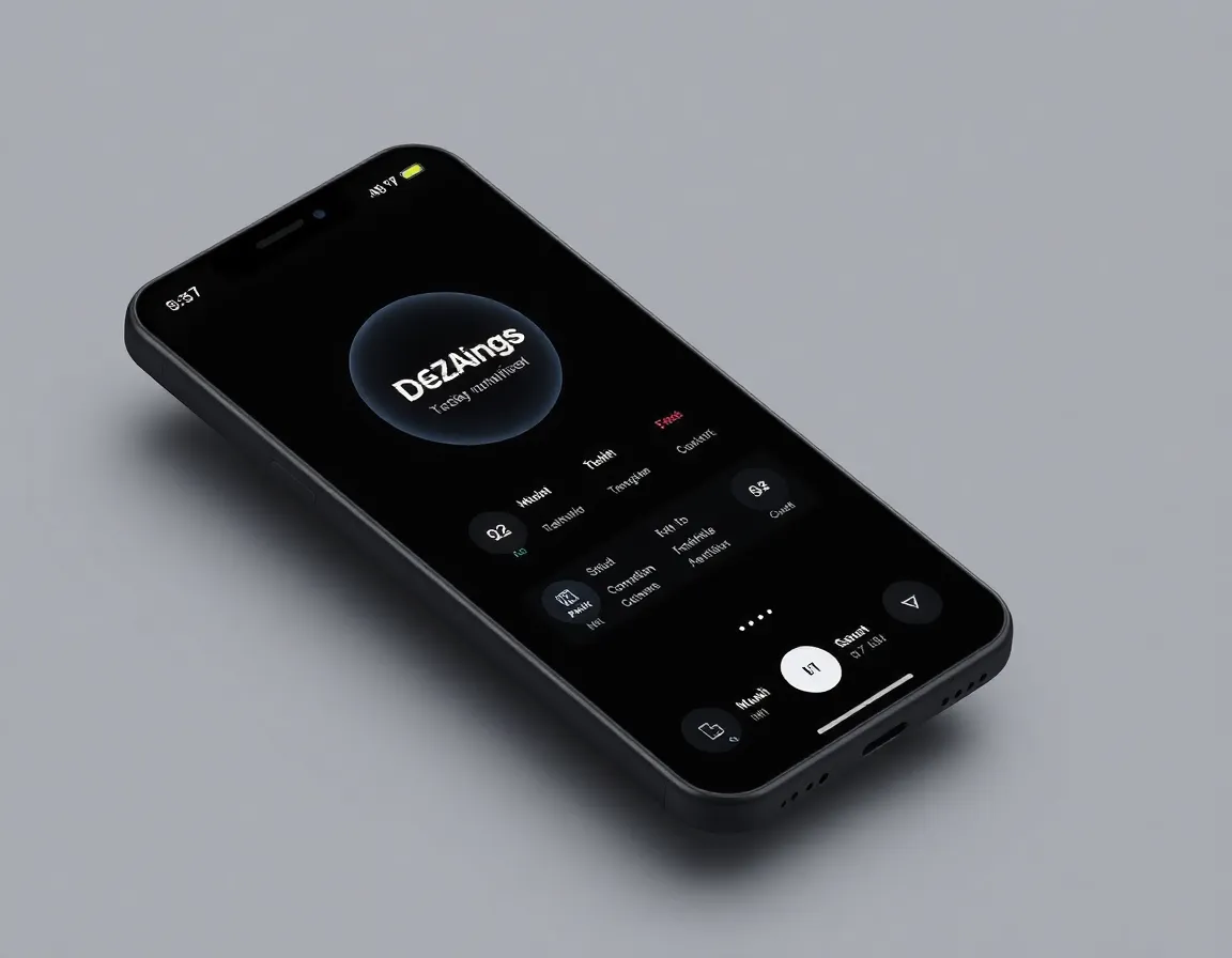 Tech startup mobile interface