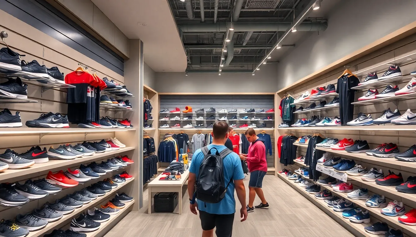 Modern sports store interior