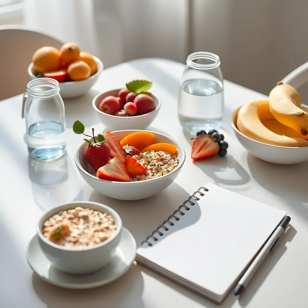 Healthy breakfast and wellness planning