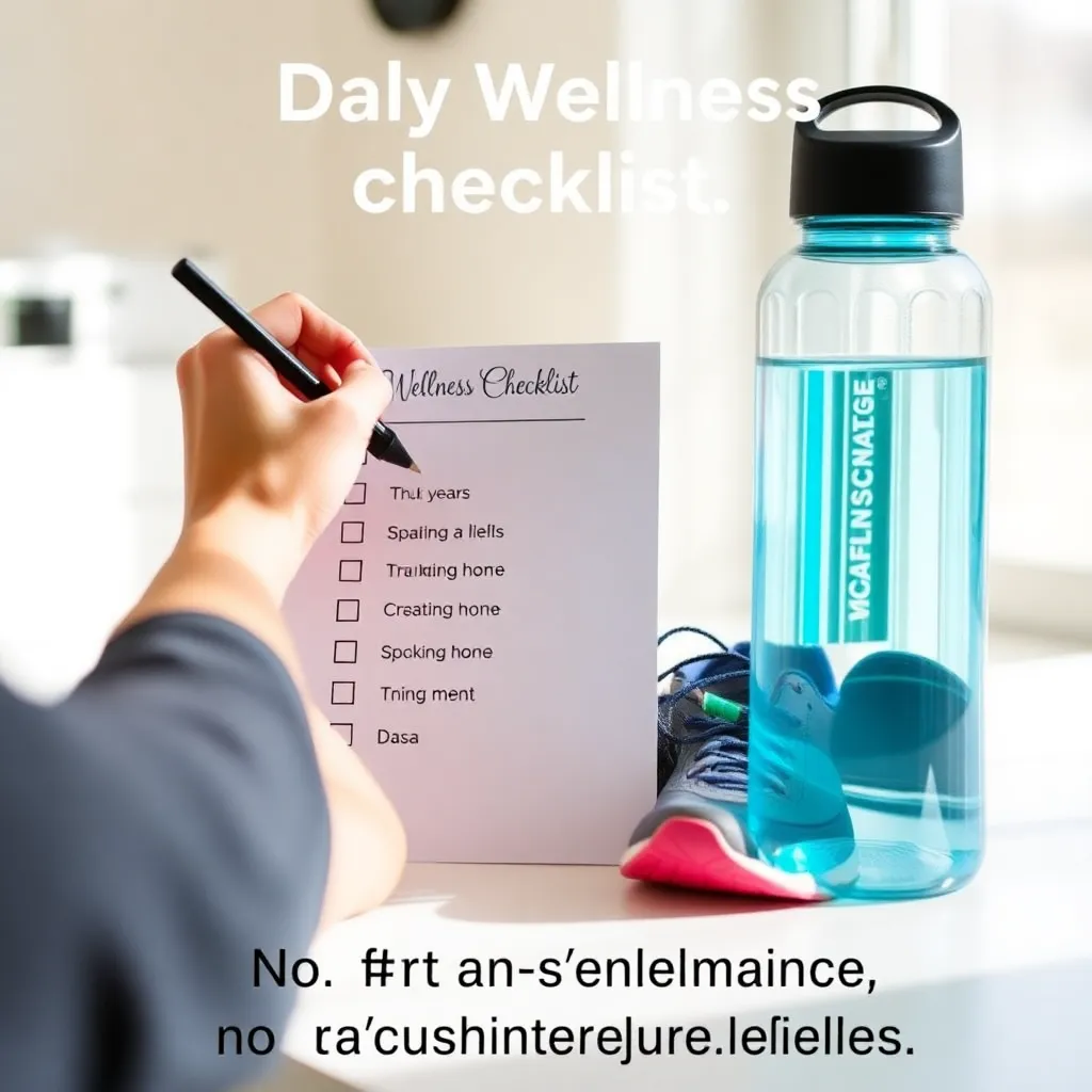 Daily wellness checklist and routine