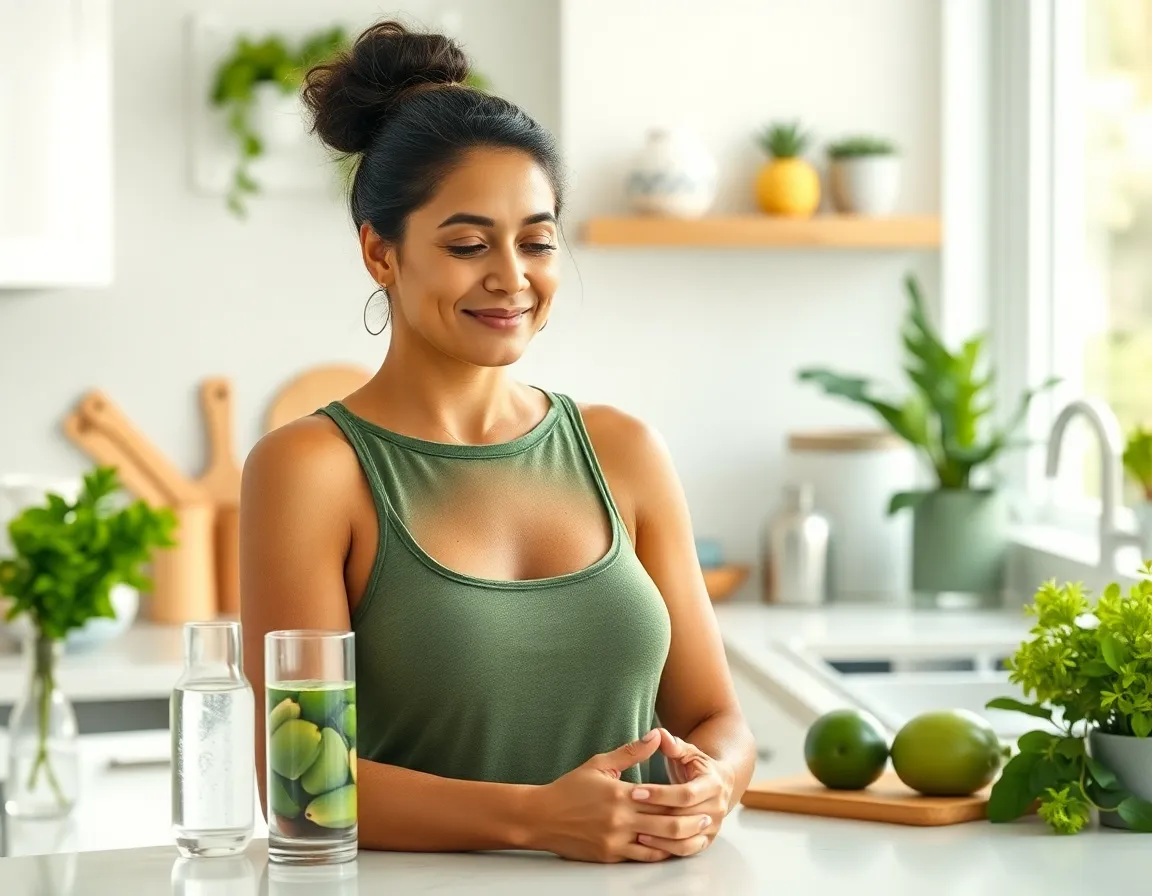 Wellness-focused healthy lifestyle scene