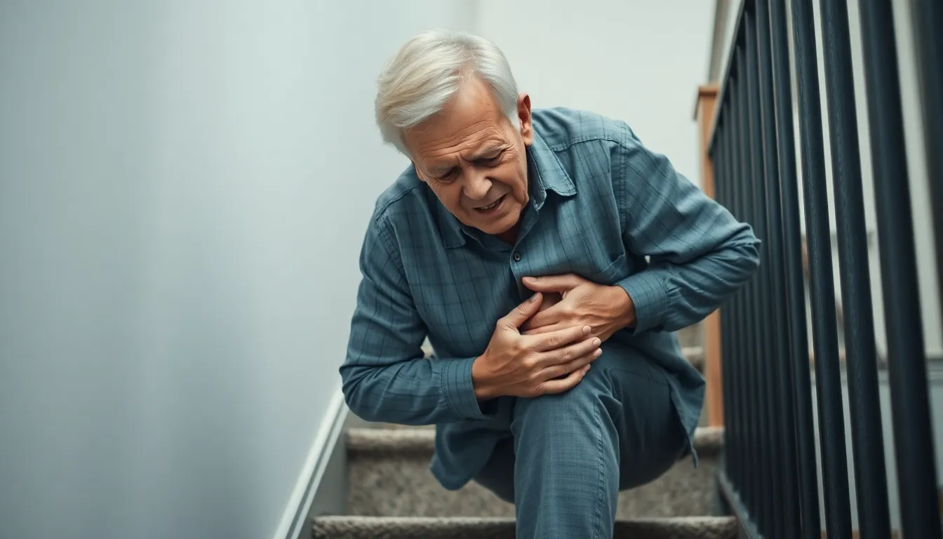 Senior struggling with joint pain