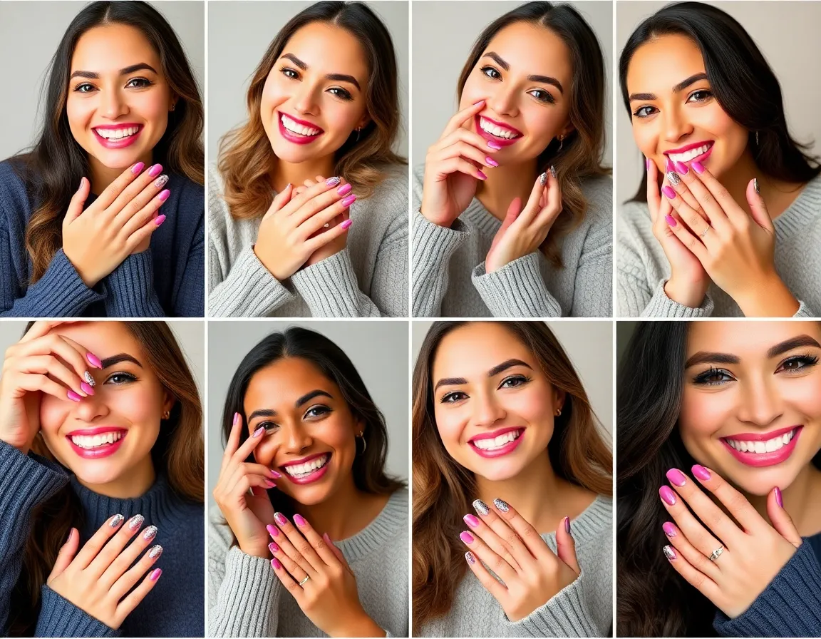 Happy customers wearing Cosmos nails