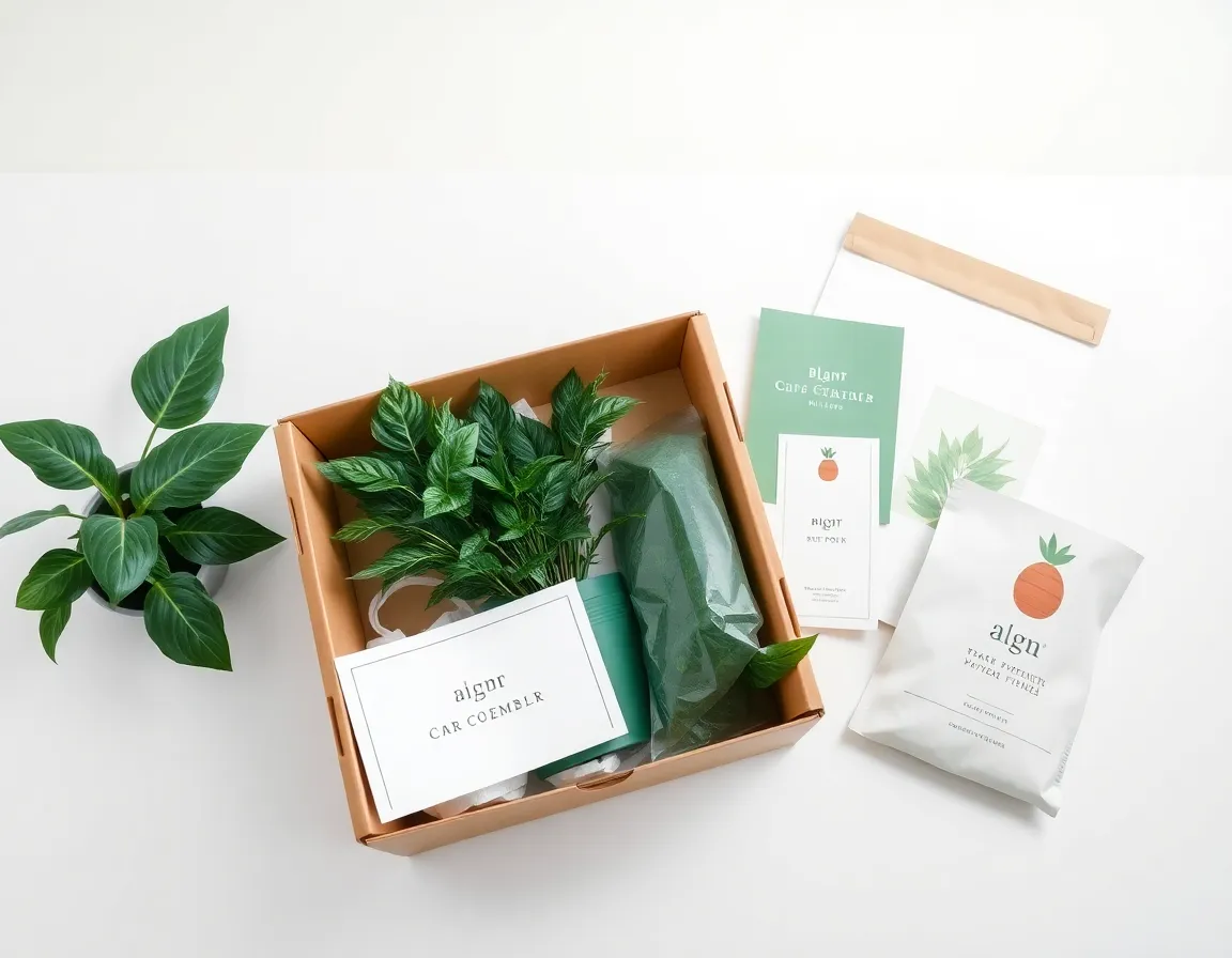 Carefully packed plant delivery box