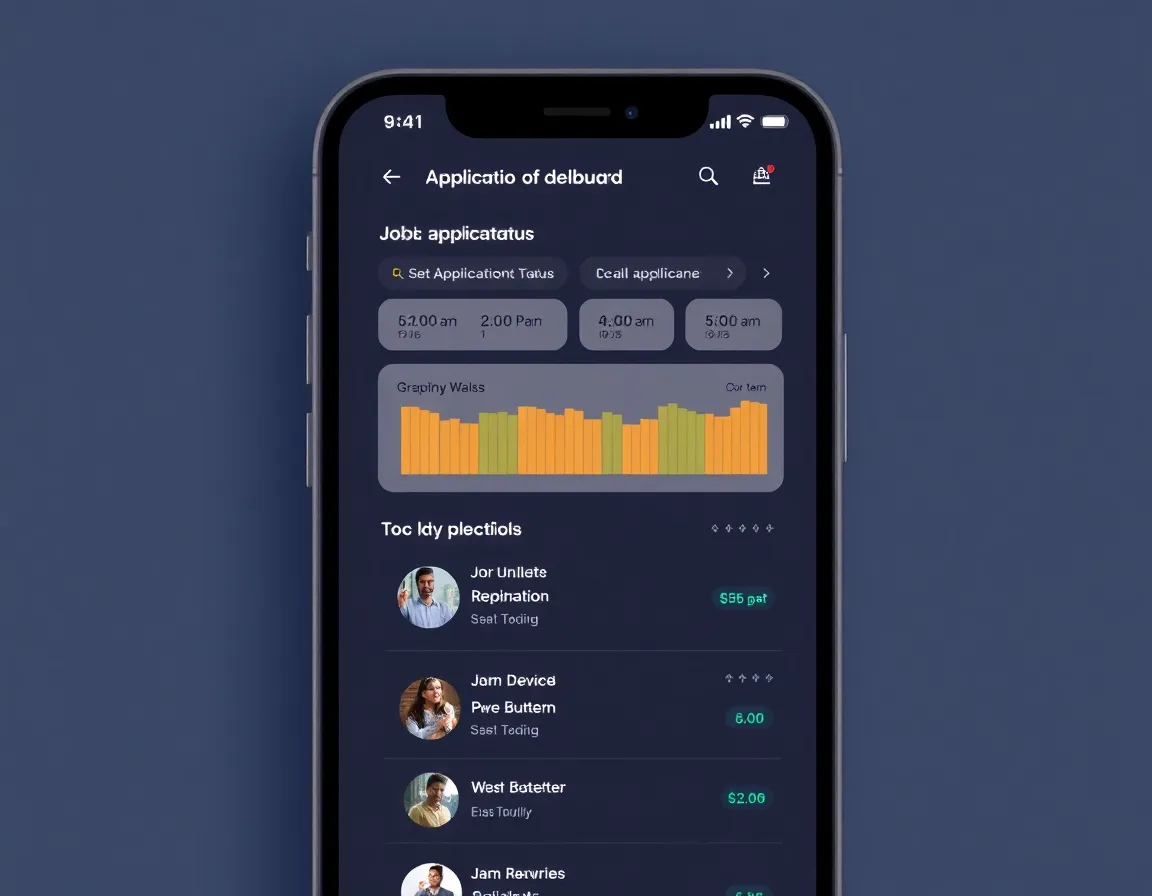 Application tracking dashboard