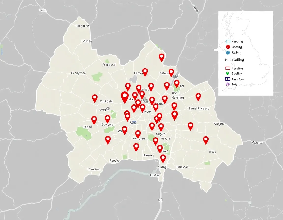 Birmingham areas covered map