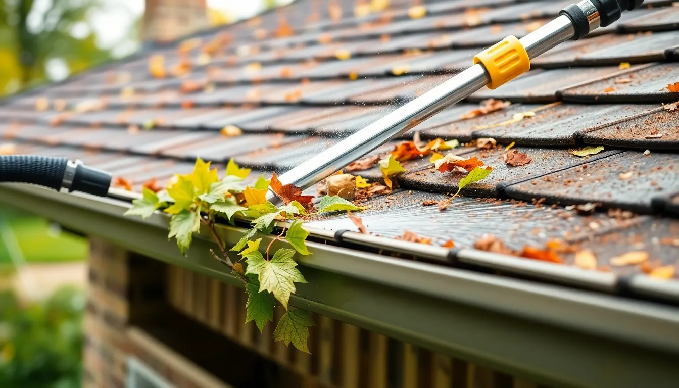 Gutter cleaning and debris removal