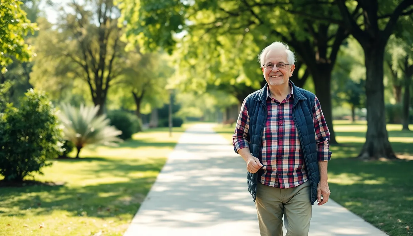 Active senior enjoying movement
