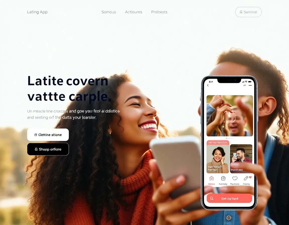 Happy couple representing a successful dating connection