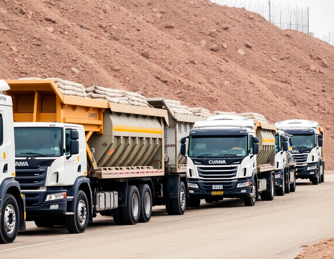 S.S Sand & Aggregates delivery fleet