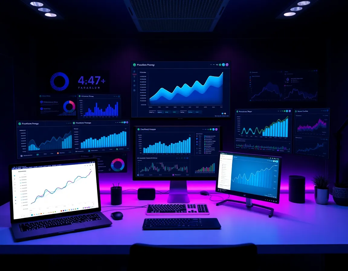 Digital marketing analytics and growth strategy visual
