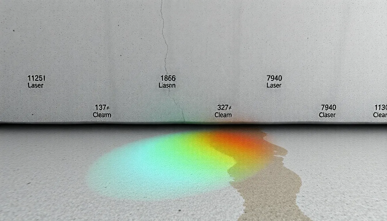 Laser concrete cleaning process