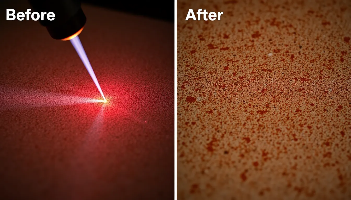Laser cleaning process in action