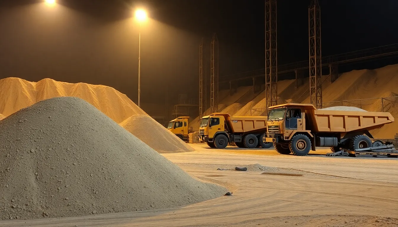 Construction materials and quarry operations