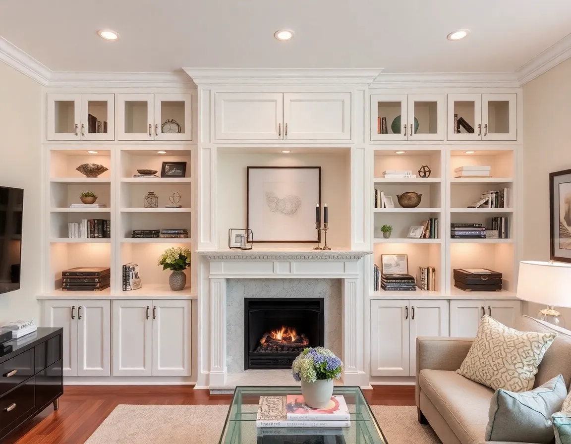 Custom built-in shelving design