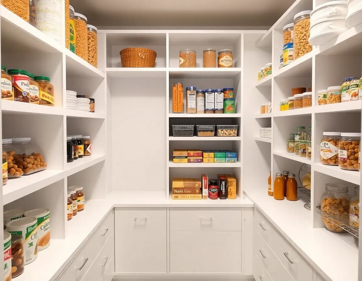 Organized pantry after installation