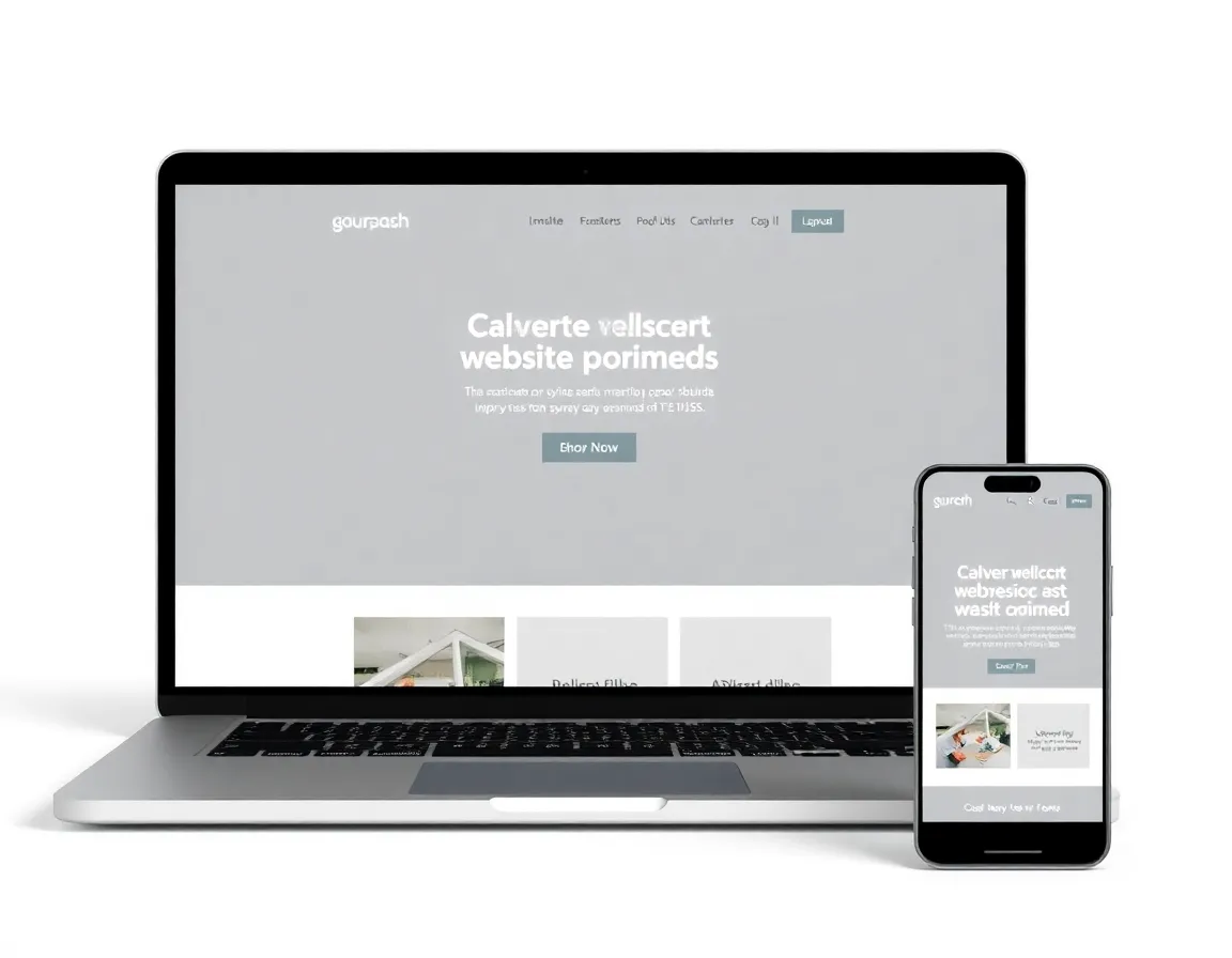 Professional website design mockup