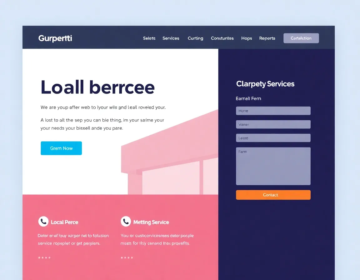 Sample website for a local service provider