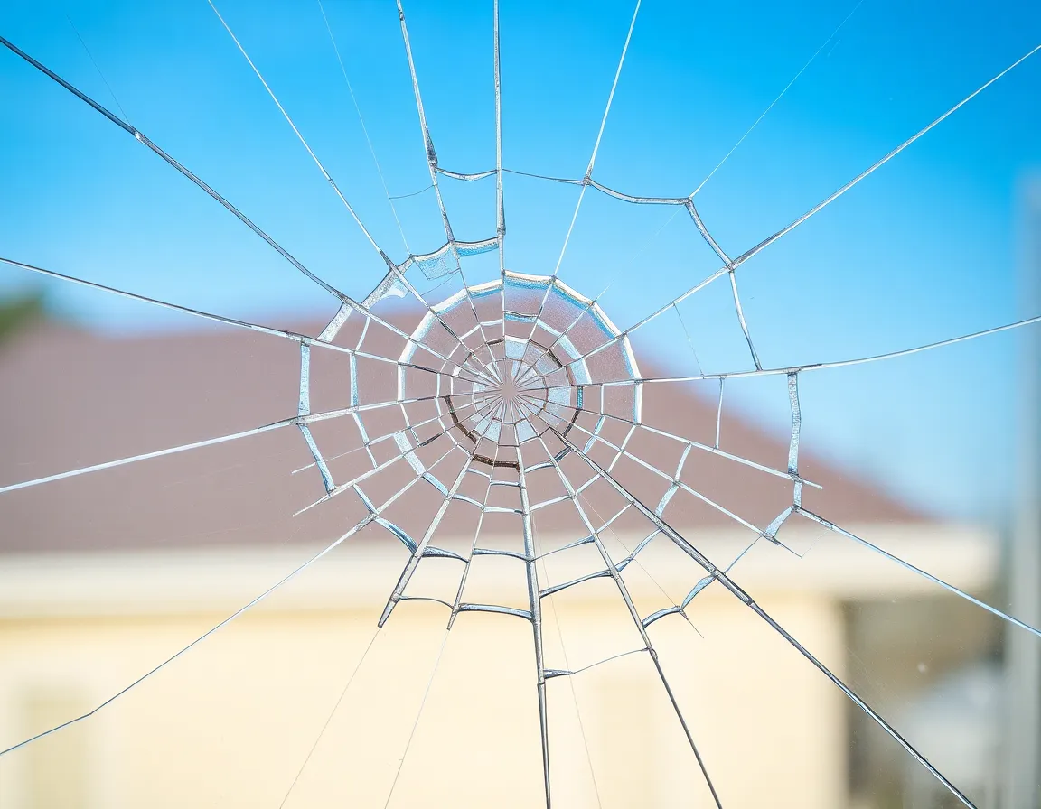 Broken window glass repair