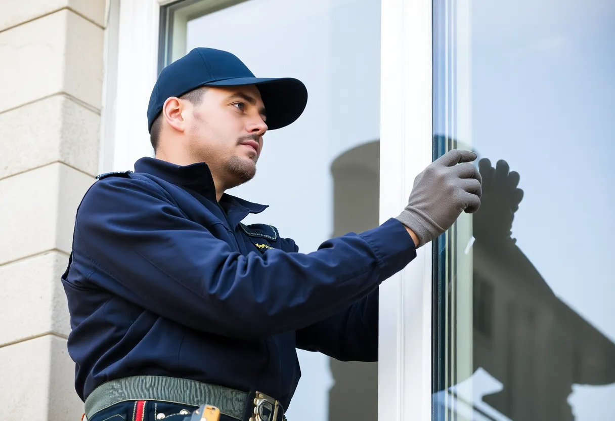 Expert window repair technician at work
