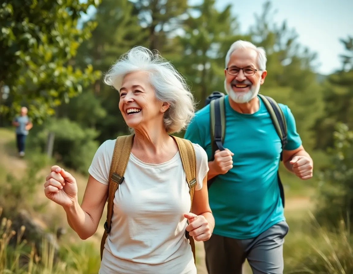 Active seniors enjoying life without joint pain