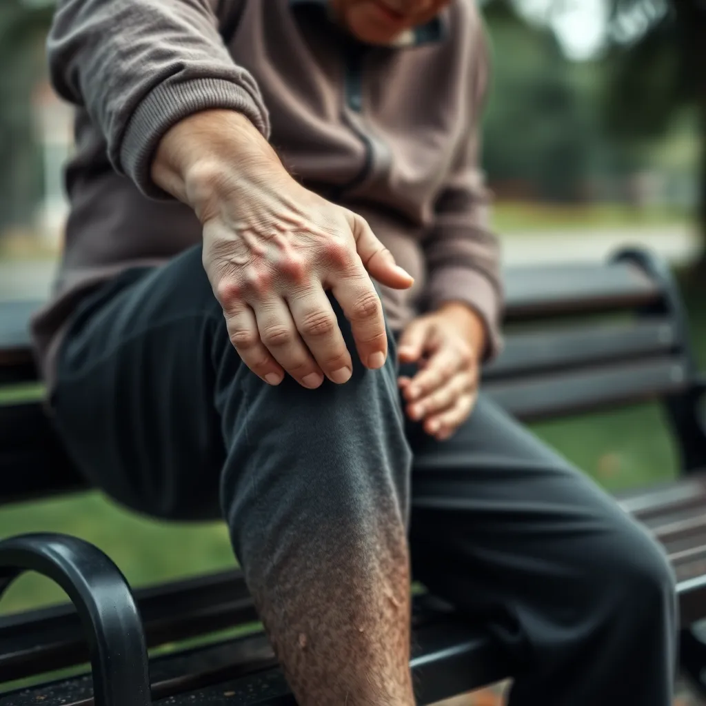 Senior experiencing joint discomfort