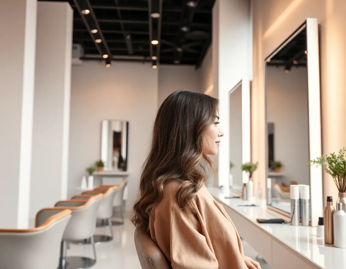 Luxury hair salon transformation