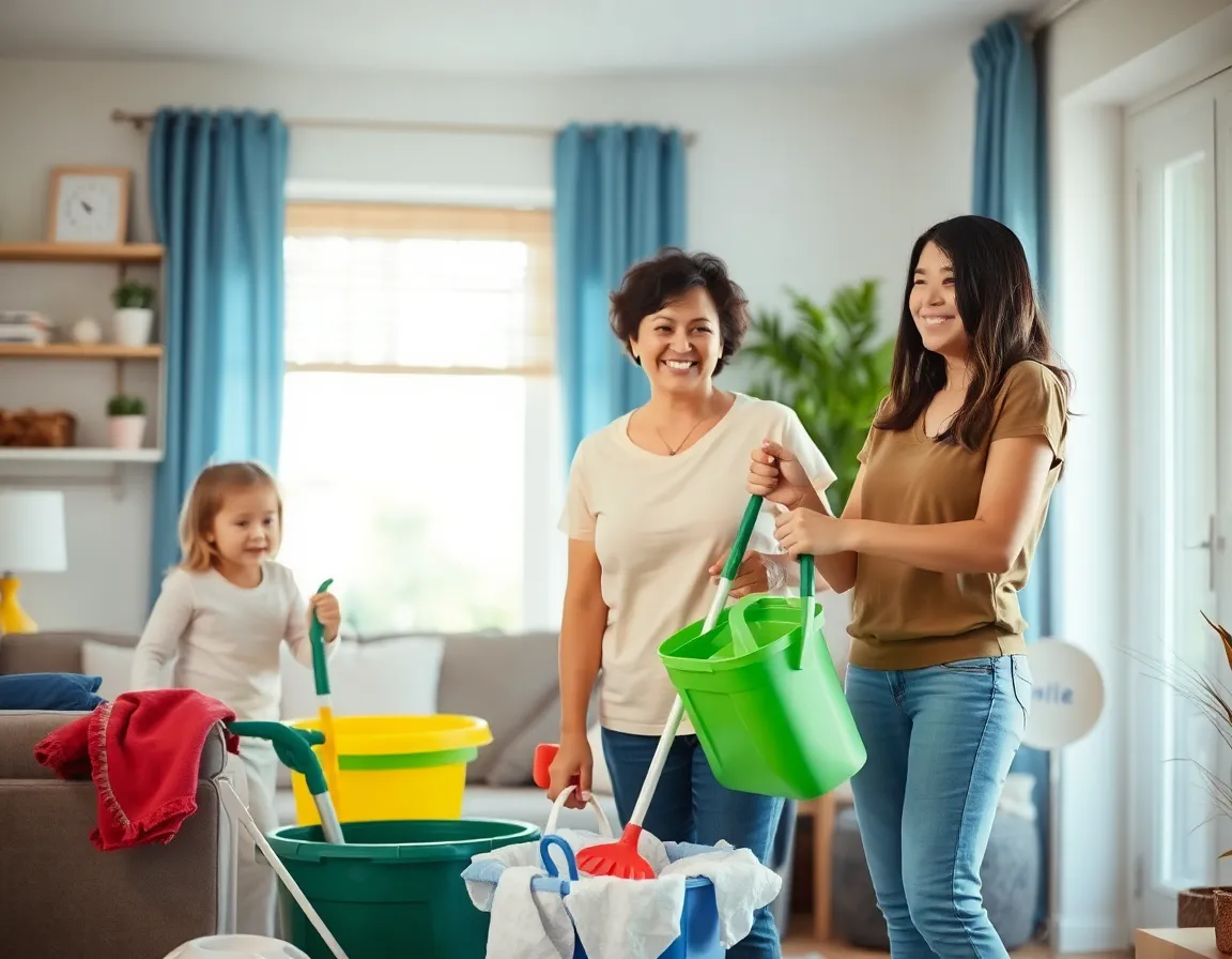 Zadovoljni klijenti u čistom domu