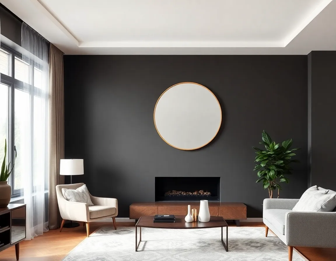 Win95 mirror in modern bedroom