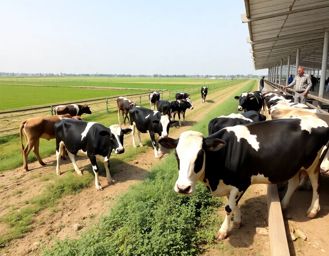 Gulf Dairy Farm with Pure American breed cows