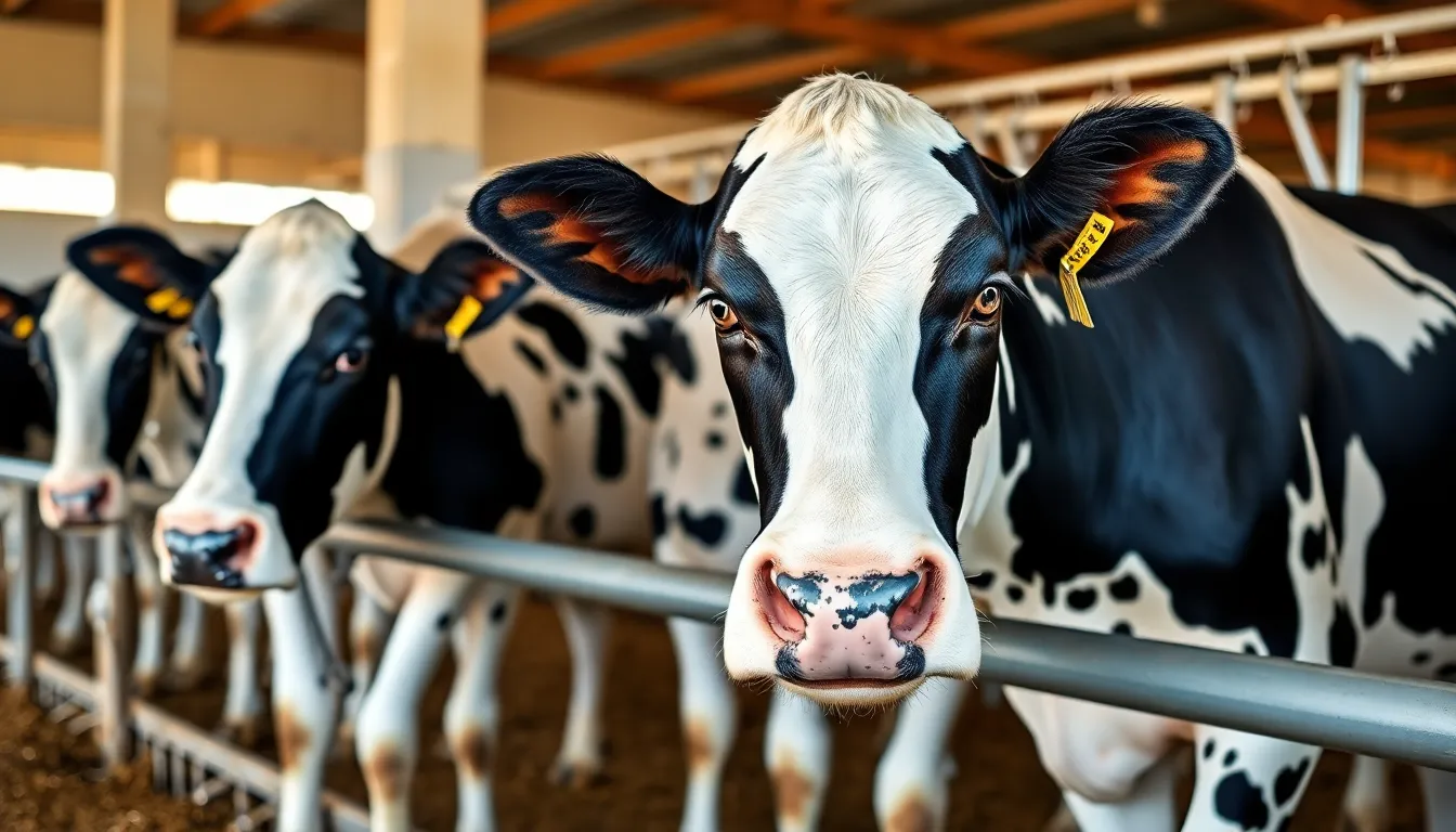 Pure American breed cows at Gulf Dairy Farm