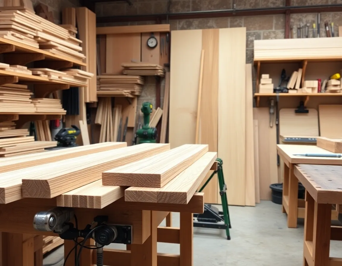 Premium wood materials and professional tools