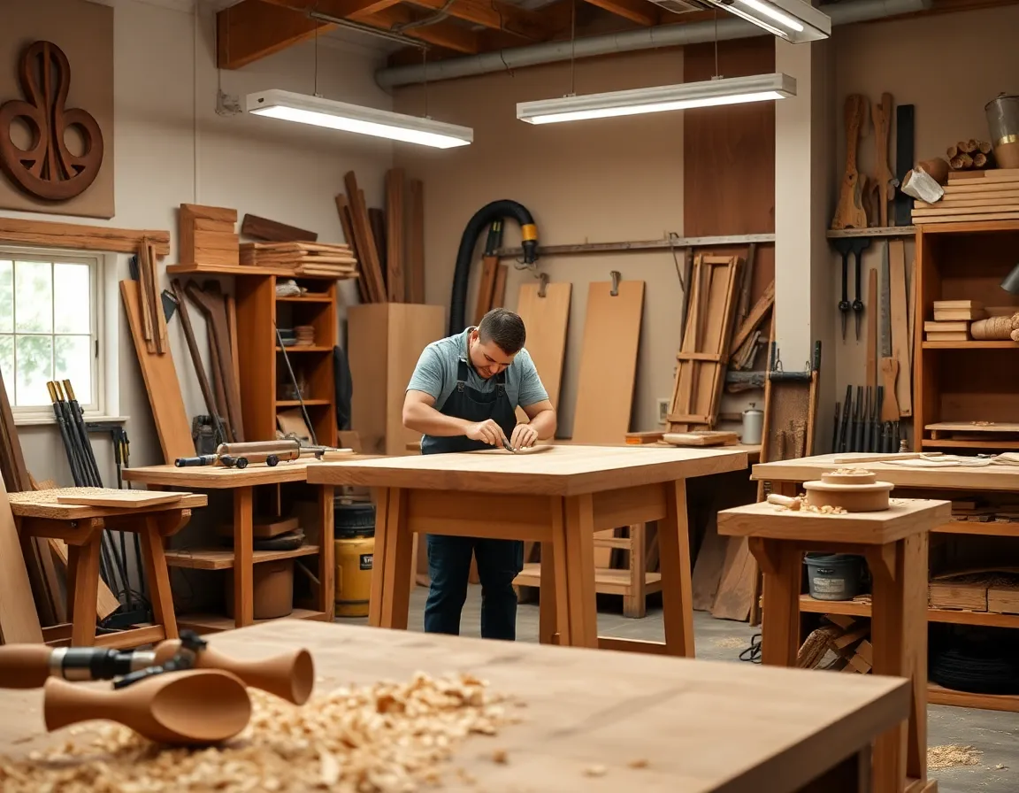 Master craftsman at work in Wood Works workshop