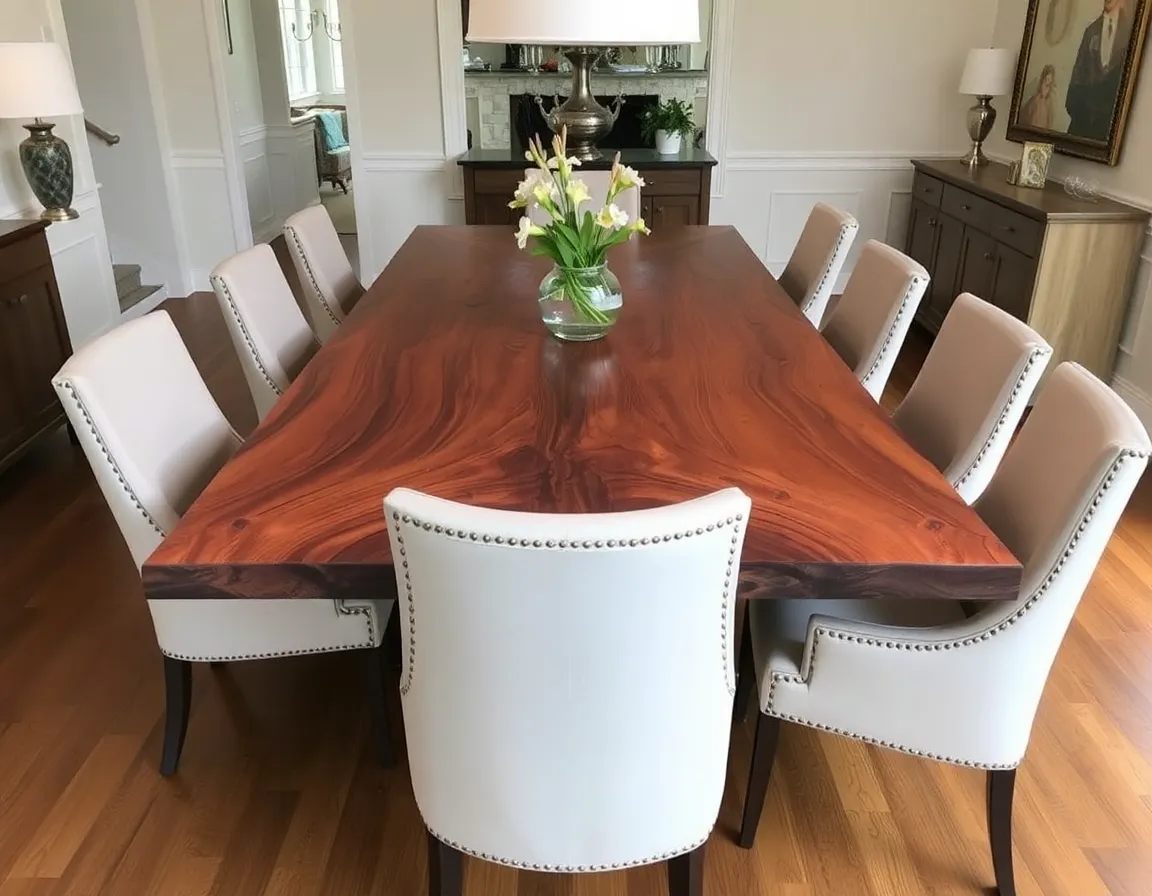 Custom walnut dining set
