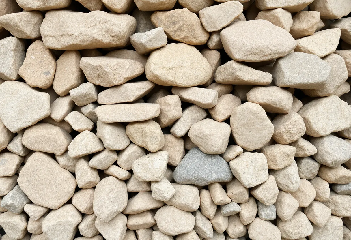 Stone aggregates in various sizes