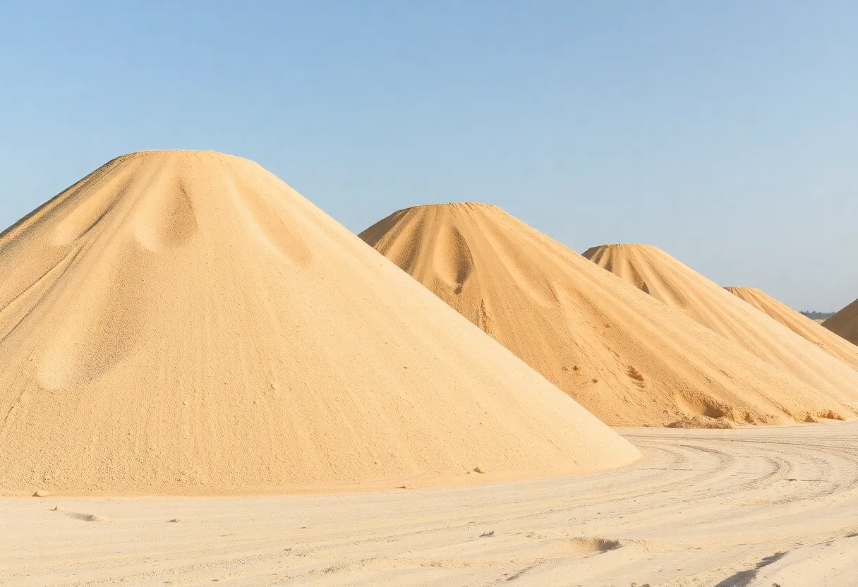 M-Sand and river sand for construction