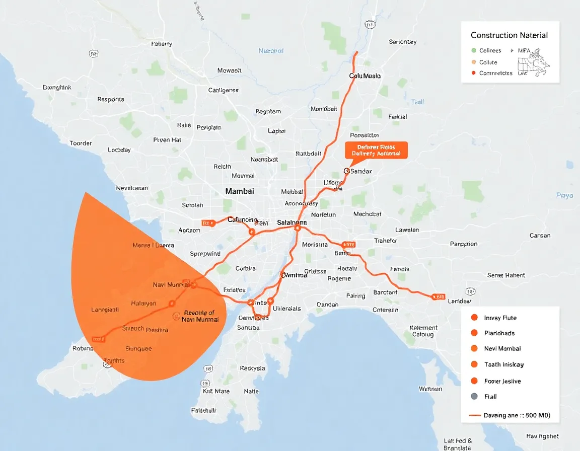Service coverage map of Mumbai and surrounding areas