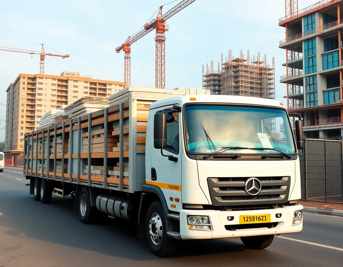 Reliable delivery trucks ensuring on-time supply