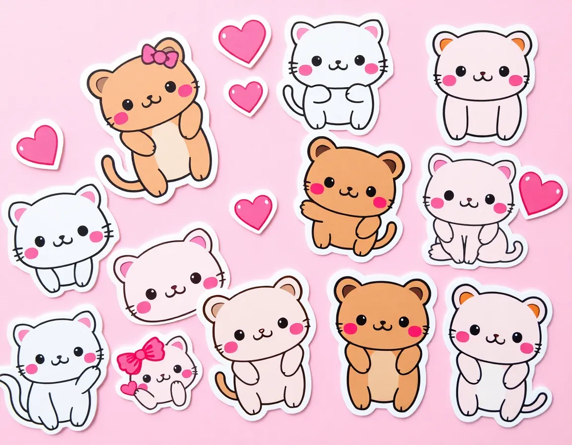 Pooki and Boo kawaii sticker collection