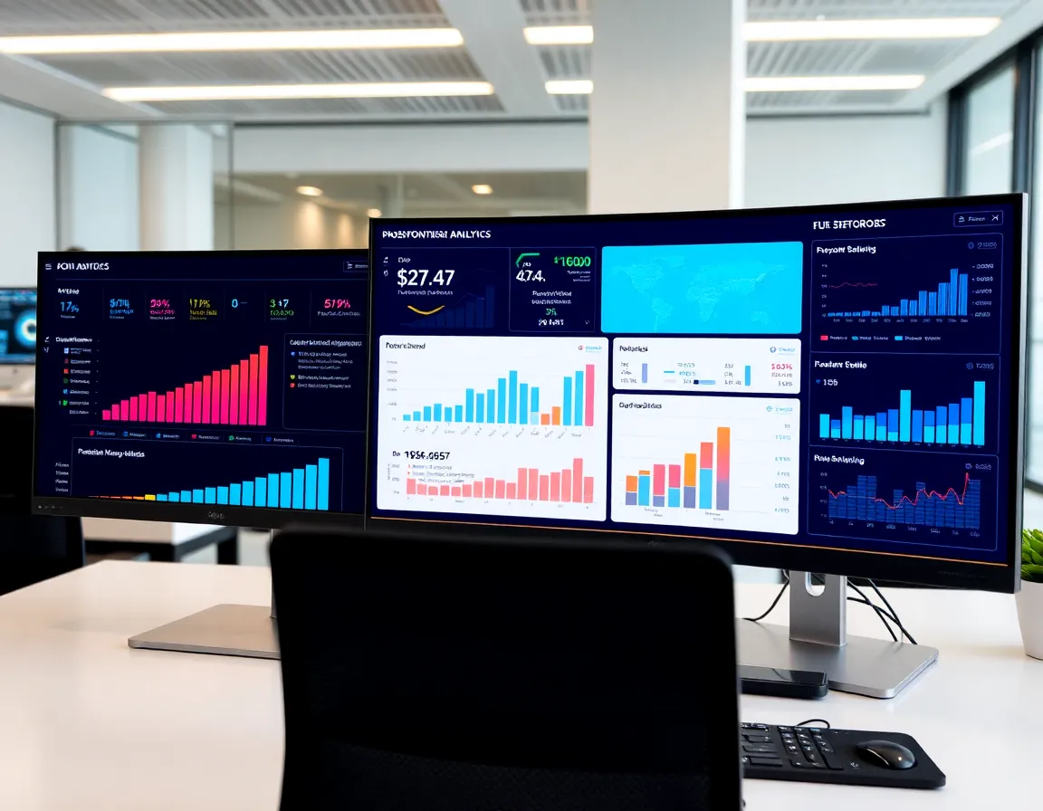 ROI dashboard showing business growth metrics