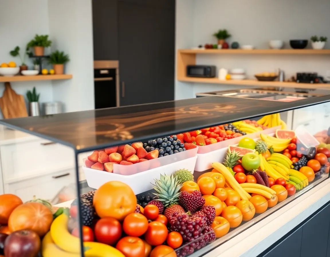 Gran caja de fruta fresca para oficina grande